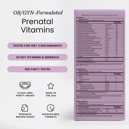 2nd Trimester Prenatal Pack Supplemental Facts