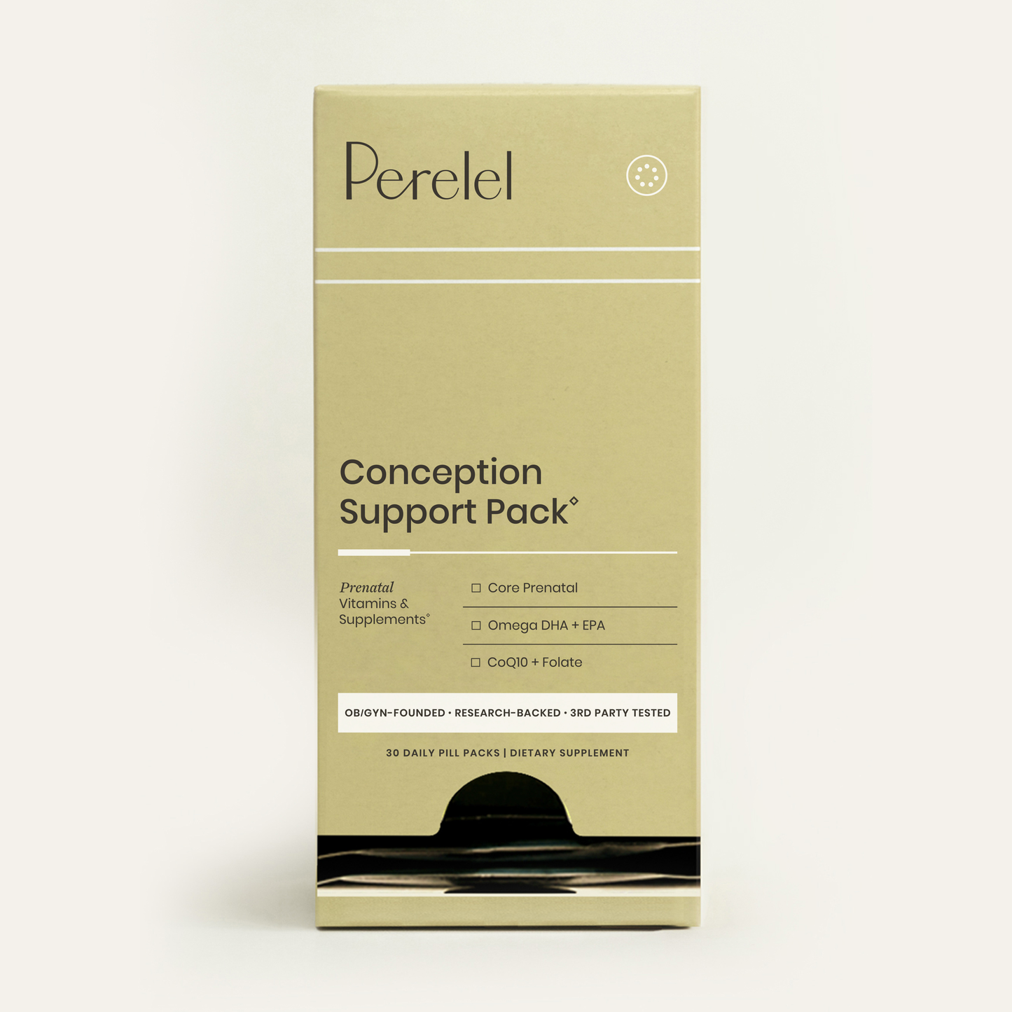 Perelel conception support pack on a white background